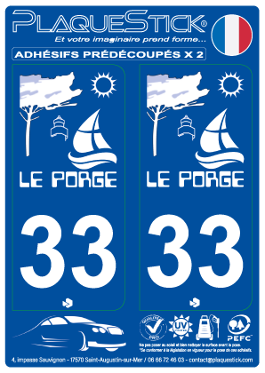 33 -Le Porge PlaqueStick
