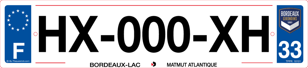 33 -Plaque immatriculation 