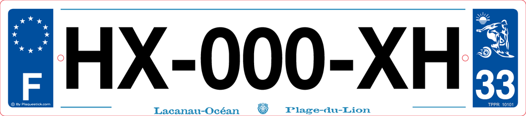 33 -Plaque immatriculation 