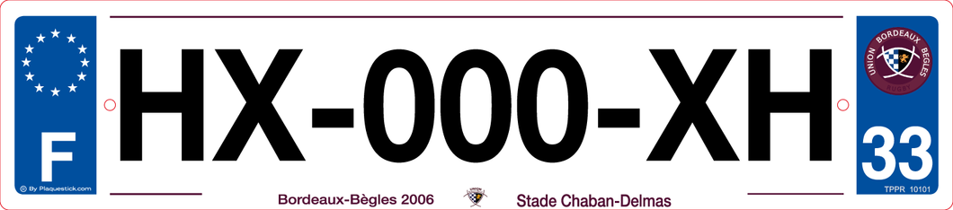 33 -Plaque immatriculation 