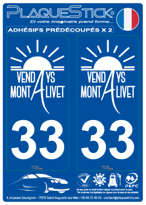 33 -Vendays-Montalivet PlaqueStick