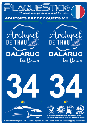 34 -Balaruc-les-Bains - Archipel-de-Thau PlaqueStick