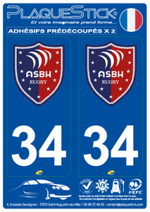 34 -Béziers "ASBH" Rugby PlaqueStick