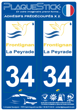 34 -Frontignan - La Peyrade PlaqueStick