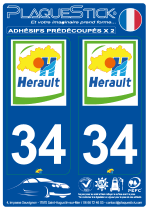 34 -L'Hérault PlaqueStick