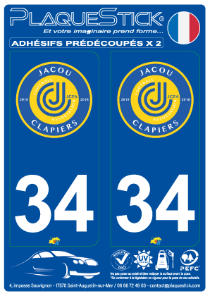 34 -Jacou-Clapiers-Football PlaqueStick