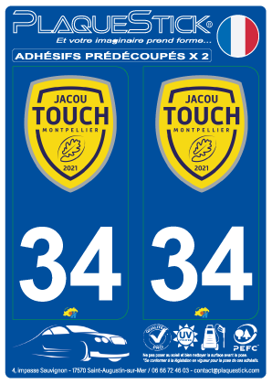 34 -Jacou-Touch-Montpellier PlaqueStick