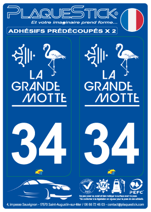 34 -La Grande Motte PlaqueStick