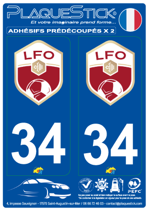 34 -Ligue de Football d'Occitanie PlaqueStick