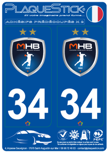 34 -Montpellier "MHB" PlaqueStick