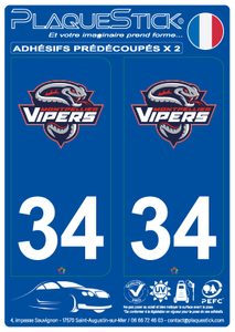 34 -Montpellier "Vipers" PlaqueStick