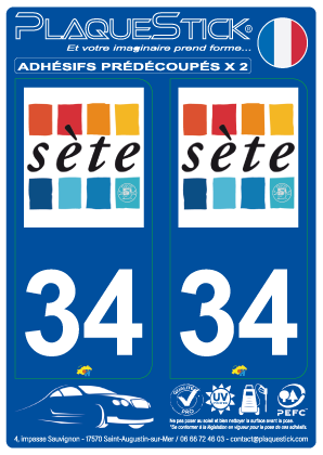 34 -Sète PlaqueStick