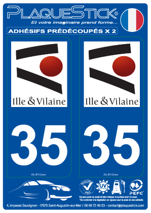 35 -Ille & Vilaine PlaqueStick