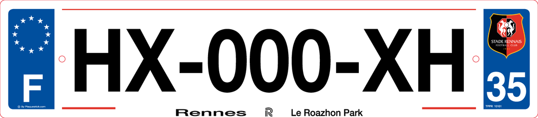 35 -Plaque immatriculation Rennes 