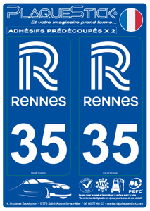 35 -Rennes - Roazhon PlaqueStick