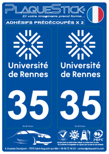35 -Rennes "Université" PlaqueStick