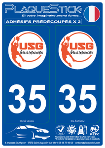 35 -Saint-Grégoire "US Basket" PlaqueStick