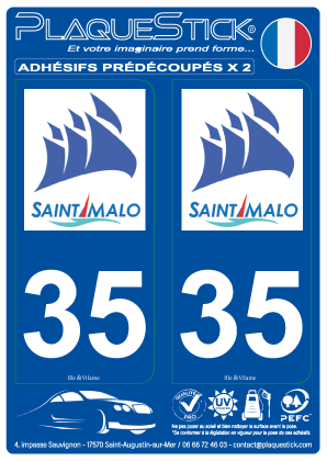 35 -Saint-Malo PlaqueStick