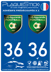 36 -Aigurande "US" Football PlaqueStick