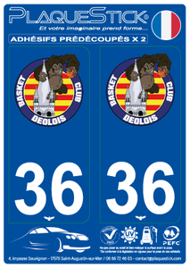 36 -Déols "Basket Club" PlaqueStick