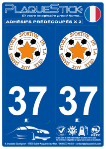 37 -La Ville-aux-Dames "Etoile Sportive" PlaqueStick