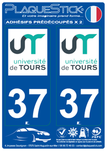 37 -Tours "Université" PlaqueStick