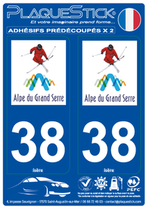 38 -Alpe du Grand Serre PlaqueStick