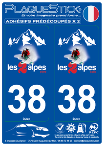 38 -Les 2 Alpes PlaqueStick