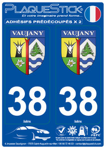 38 -Vaujany "Blason" PlaqueStick