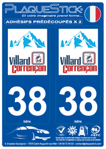 38 -Villard-de-Lans "Corrençon" PlaqueStick