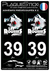 39 -Les Rousses "Fond noir" PlaqueStick