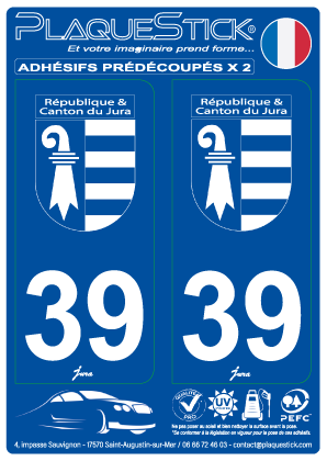39 -République & Canton du Jura PlaqueStick