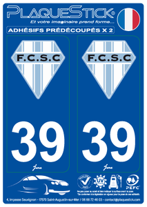 39 -Saint-Claude "FCSC" PlaqueStick