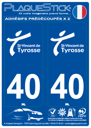 40 -Saint-Vincent-de-Tyrosse PlaqueStick