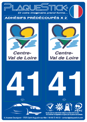 41 -Centre-Val-de-Loire PlaqueStick