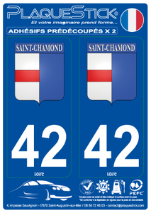 42 -Saint-Chamond "Blason" PlaqueStick