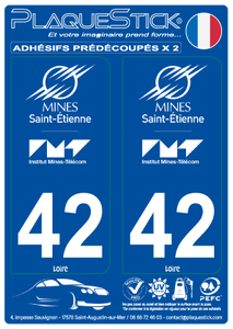 42 -Saint-Etienne "Mines" PlaqueStick