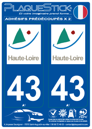 43 -Haute-Loire PlaqueStick
