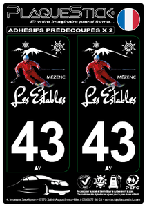 43 -Les Estables "Fond noir" PlaqueStick