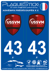 43 -Saint-Victor-Malescours "US" PlaqueStick