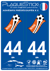 44 -Ancenis-Saint-Géréon "Blanc" Racing Club PlaqueStick