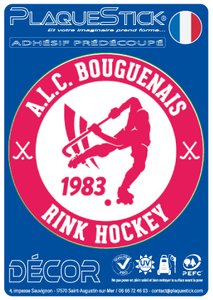44 -Bouguenais "Rink Hockey" Décor PlaqueStick