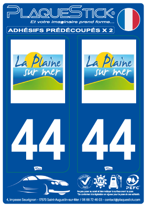 44 -La Plaine-sur-Mer PlaqueStick