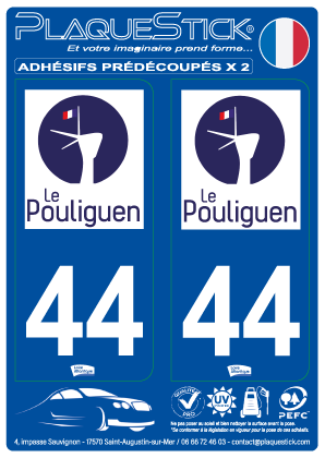 44 -Le Pouliguen PlaqueStick