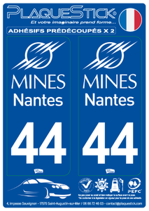 44 -Nantes "Mines" PlaqueStick