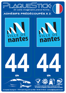 44 -Nantes "New logo" PlaqueStick