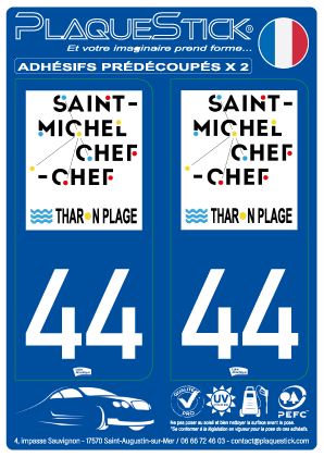 44 -Saint-Michel-Chef-Chef - Tharon Plage PlaqueStick