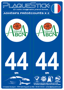 44 -Saint-Nazaire "Basket Club" PlaqueStick