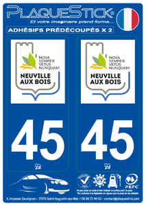 45 -Neuville-aux-Bois PlaqueStick
