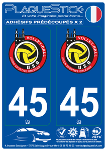 45 -Orléans "US Volley-Ball" PlaqueStick